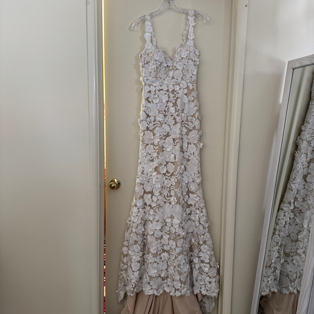 NWT Anthropologie BHLDN Brigitta Floral Lace Gown Wedding Dress - Picture 4 of 14